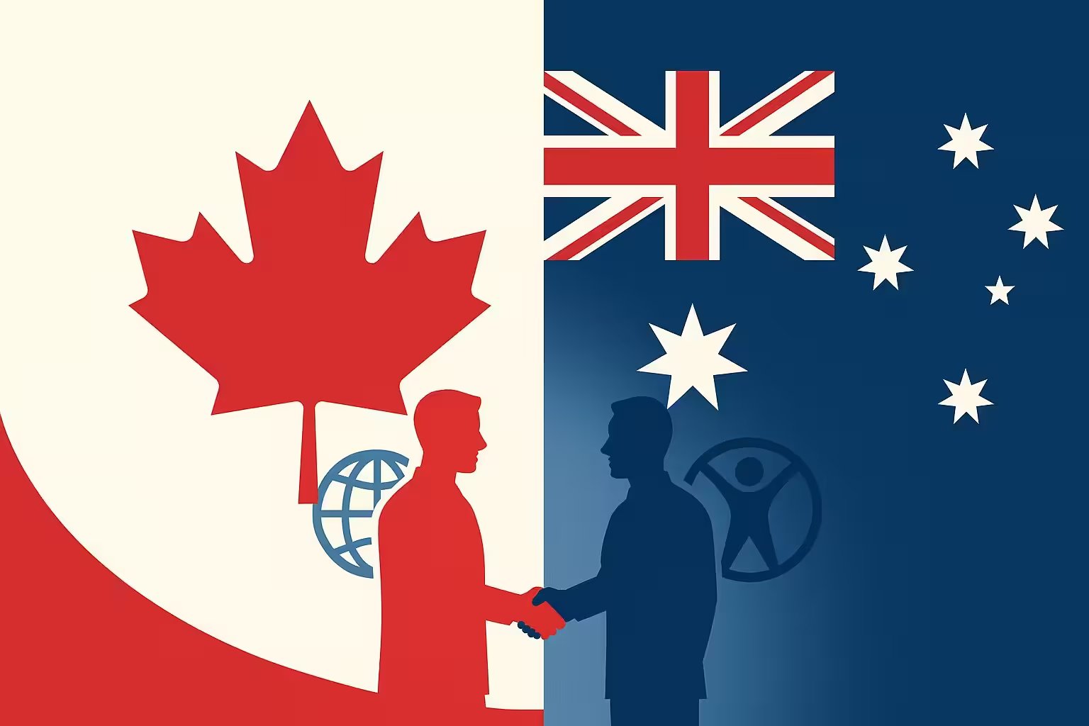 Canadian and Australian landscapes side by side