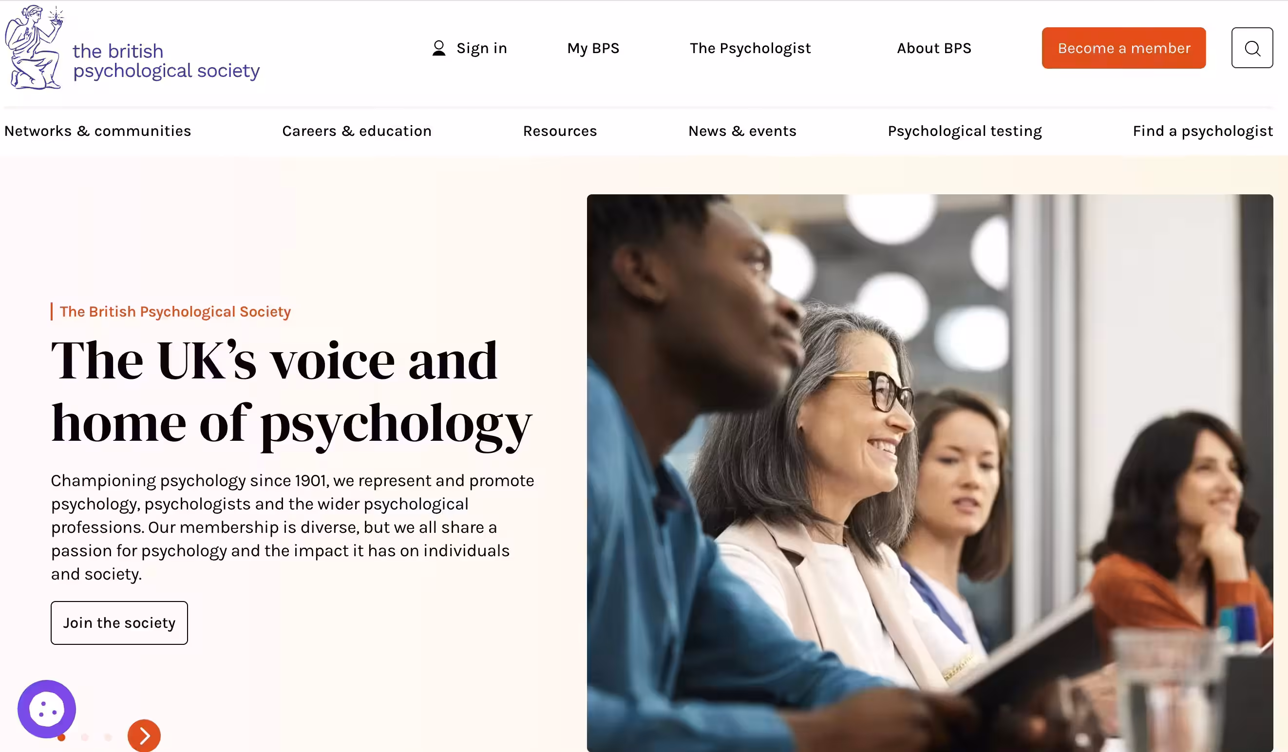 The British Psychological Society (BPS) - The British Psychological Society (BPS) is the leading professional body for psychologists in the UK, offering resources, guidance, and support for psychology practitioners and students. The British Psychological Society is dedicated to promoting psychological research and practice, providing resources, education, and professional support in the field of psychology. | Psychology Tool Screenshot
