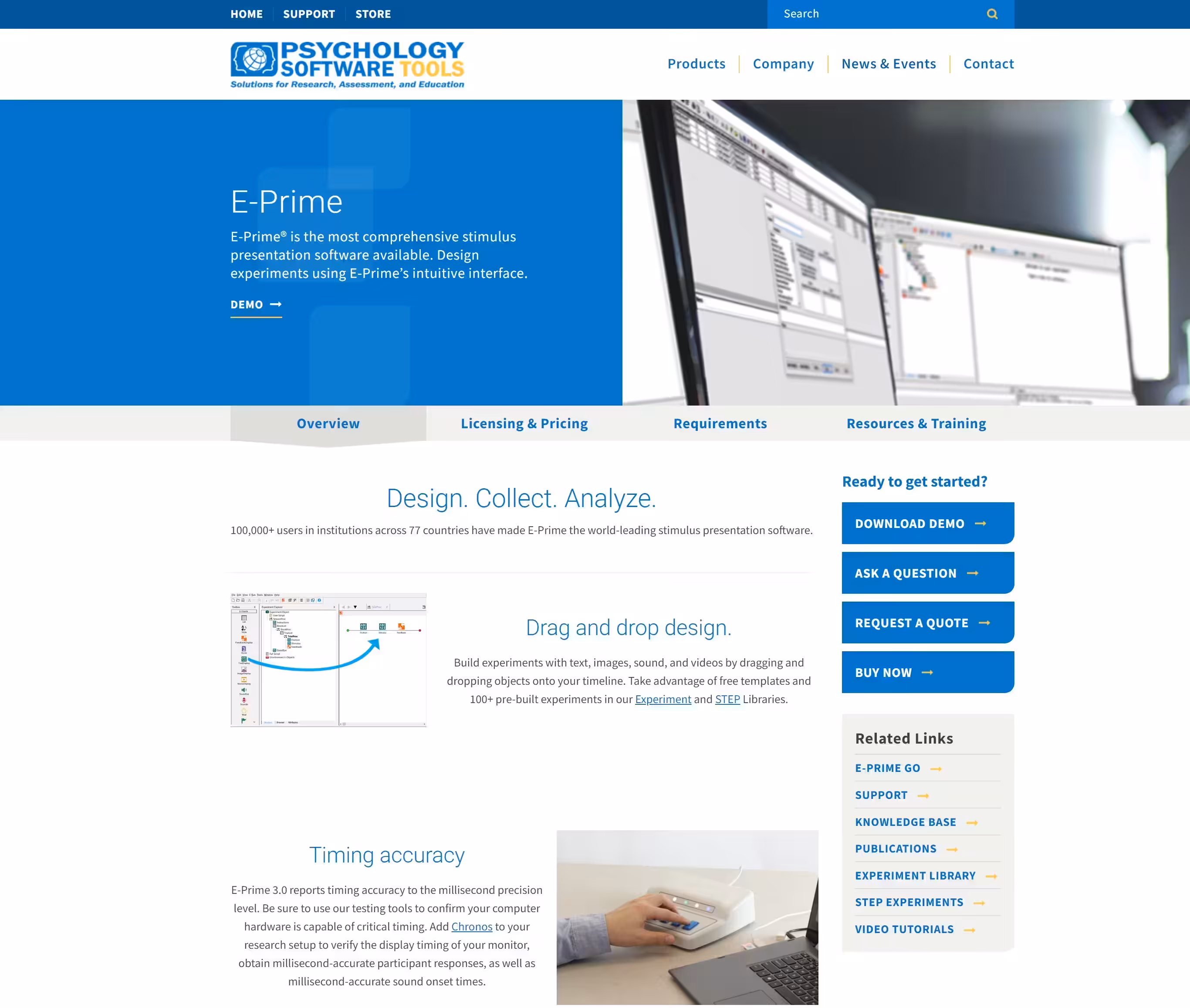 E-Prime® - Advanced Stimulus Presentation Software for Psychology Research - Psychology Software Tools - E-Prime® is the leading psychology software tool for designing and conducting experiments with precise stimulus control and timing. With over 100,000 users globally, E-Prime offers drag-and-drop design, advanced data collection, and seamless hardware integration for comprehensive psychological research. | Psychology Tool Screenshot