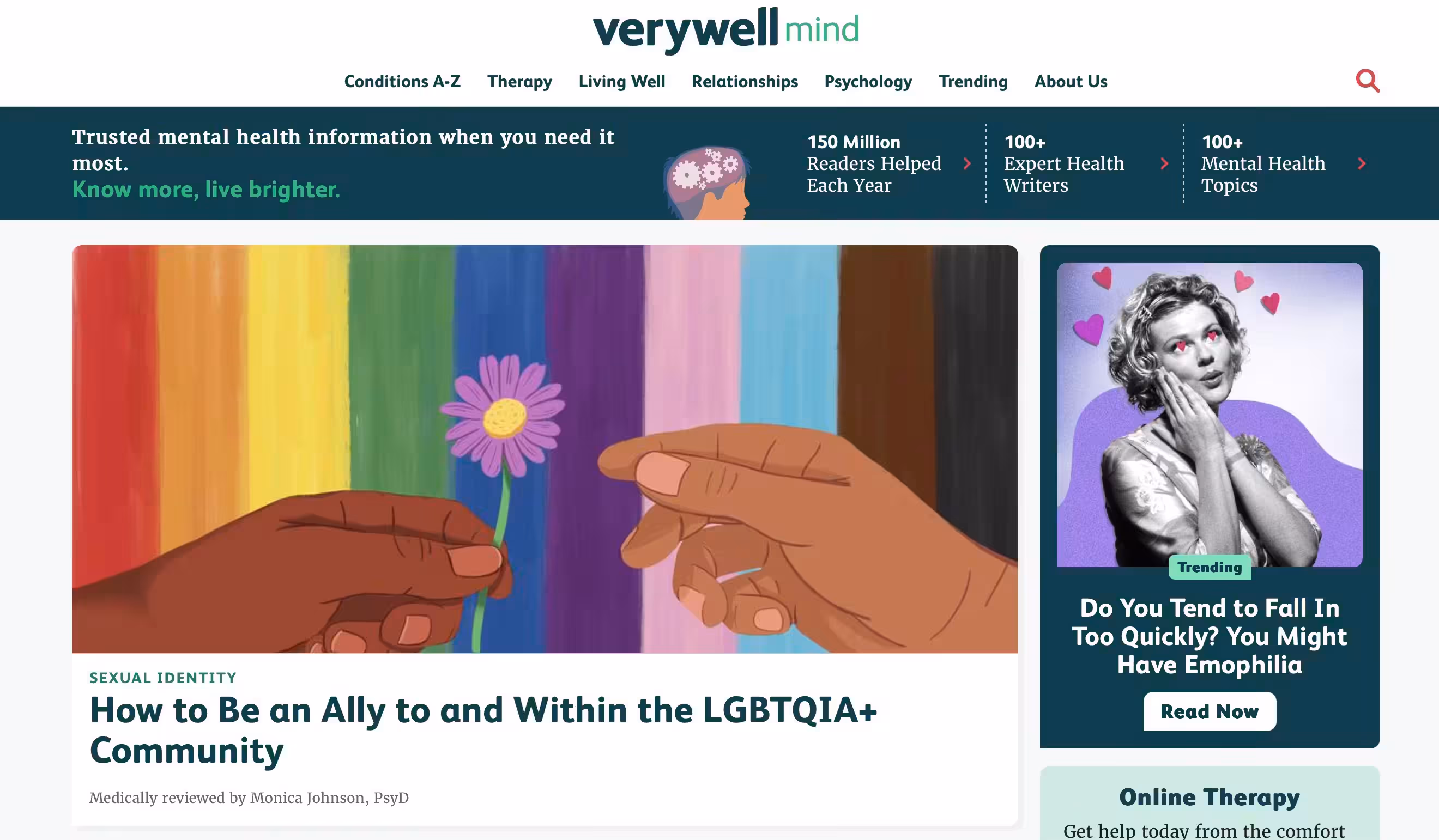 Verywellmind - Verywell Mind offers expert advice on mental health, covering a wide range of topics including anxiety, depression, relationships, stress management, and overall emotional wellness.